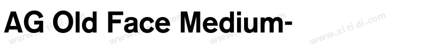 AG Old Face Medium字体转换
